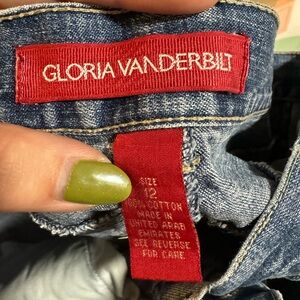 Gloria Vanderbilt denim button front skirt